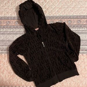 Juicy Couture Velour Full-zip Hoodie-Dark Brown-Great used condition-Girls Sz 6
